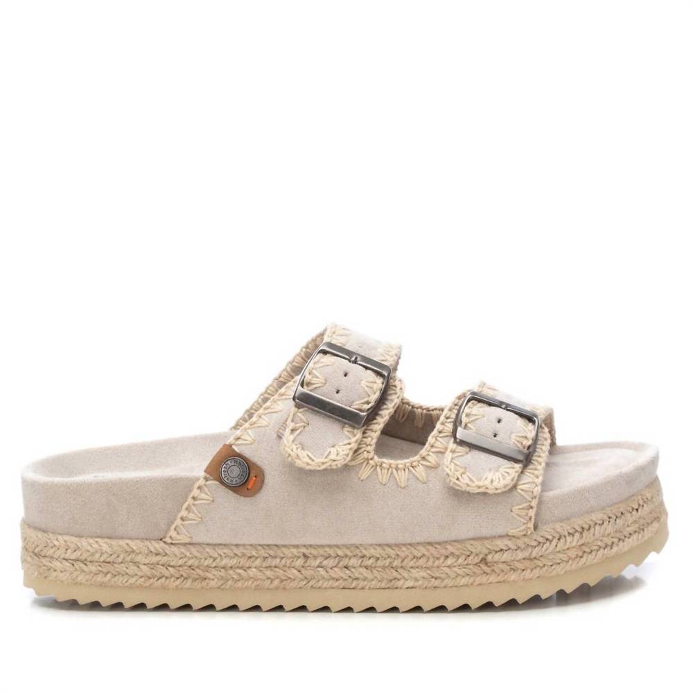 NEW XTI women's flat sandals in ice